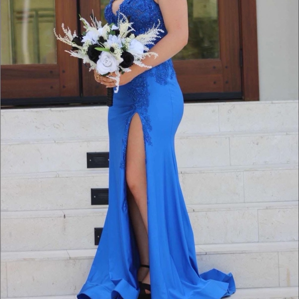 Sherri Hill Royal Blue Prom Dress